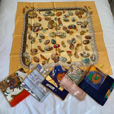 Six Hermes Paris Silk Scarves (DR-HS)