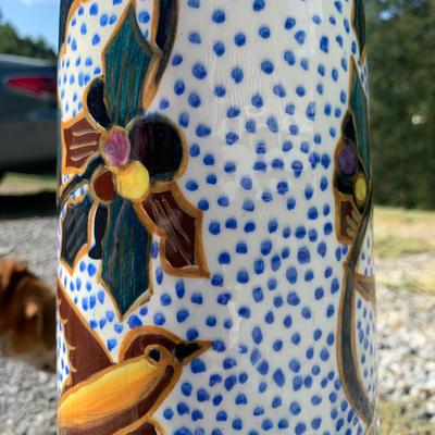 Colorful Bird Planter & Stand (O-HS)