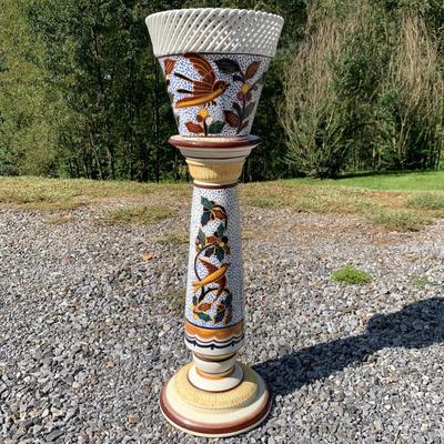 Colorful Bird Planter & Stand (O-HS)