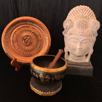 Buddha Head, Tibetan Singing Bowl, Feng Shui Items, & More (K-HS)