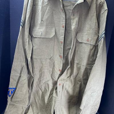 WW1 Wool radio operator uniform shirt Wool Gloves, Roll Wool bandage artillery