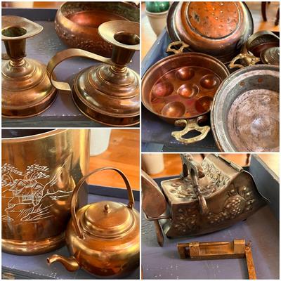 Antique Vintage Brass Copper Lot