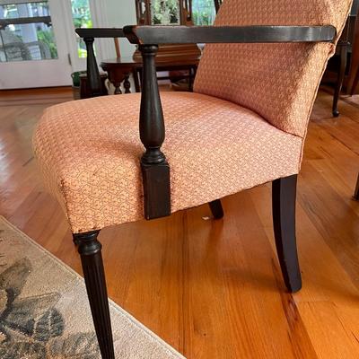 2 Antique Upholstered Solid Wood Chairs