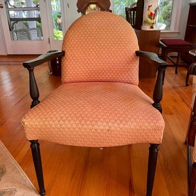 2 Antique Upholstered Solid Wood Chairs