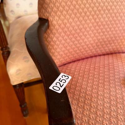 2 Antique Upholstered Solid Wood Chairs