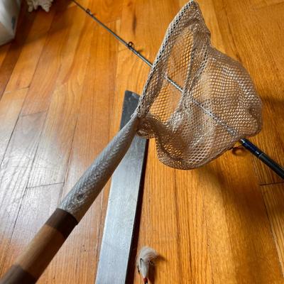 Vintage Fishing Lot + Machete - Antique Wood Lures