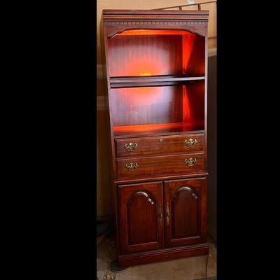 Hooker Furniture Lighted Book Shelf 2 Drawers