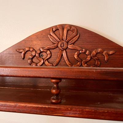 Mixed Antique Vintage Decor Lot - Table, Chair, Shelves