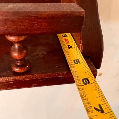 Mixed Antique Vintage Decor Lot - Table, Chair, Shelves