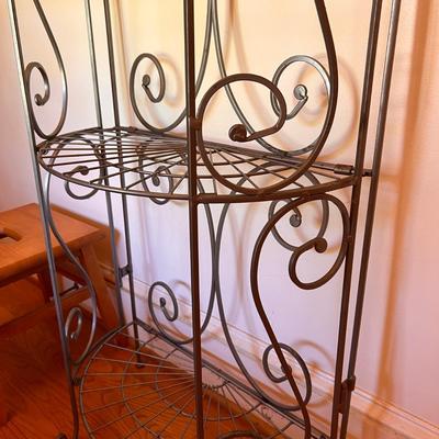 Metal 3 Tier Plant Stand + Step Stool