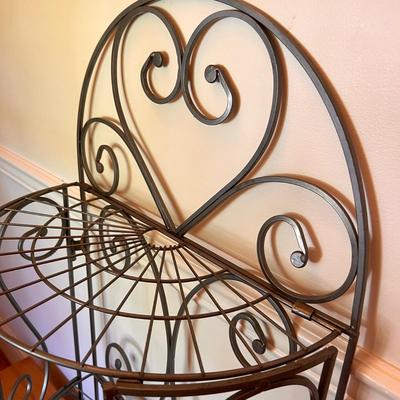 Metal 3 Tier Plant Stand + Step Stool