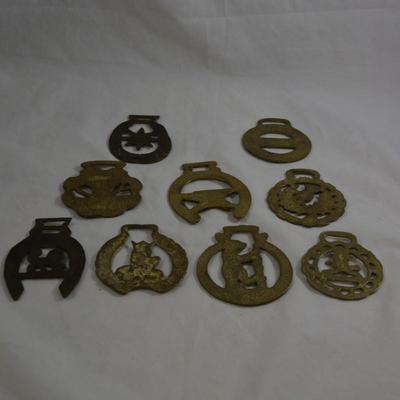 Lot of Brass Horse Medallions