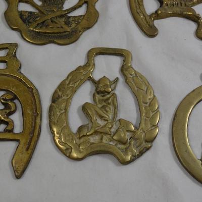 Lot of Brass Horse Medallions