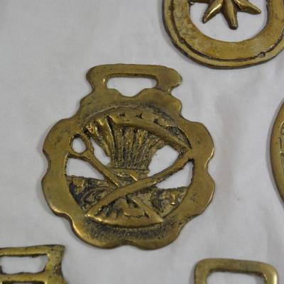 Lot of Brass Horse Medallions
