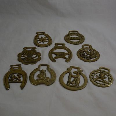 Lot of Brass Horse Medallions