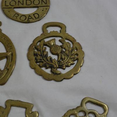 Lot of Brass Horse Medallions