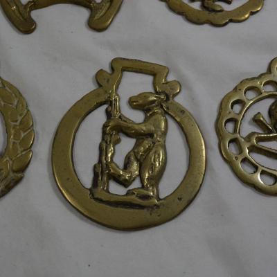 Lot of Brass Horse Medallions