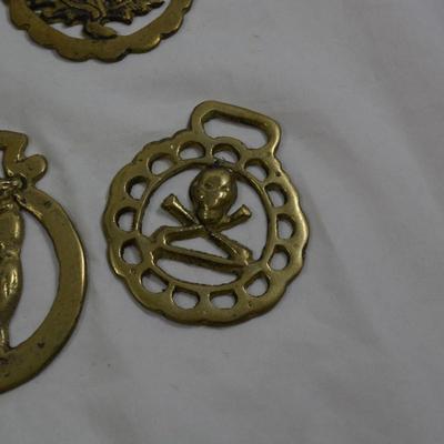 Lot of Brass Horse Medallions