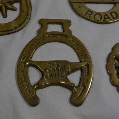 Lot of Brass Horse Medallions