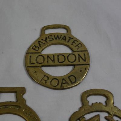 Lot of Brass Horse Medallions