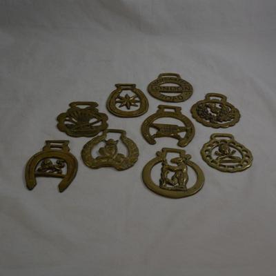 Lot of Brass Horse Medallions