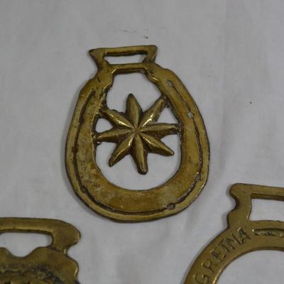 Lot of Brass Horse Medallions
