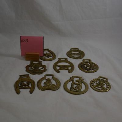 Lot of Brass Horse Medallions