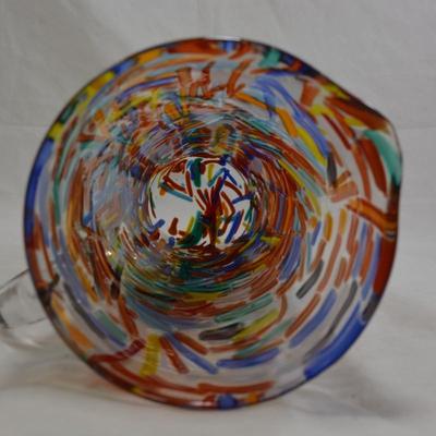 Beautiful Art Glass Pitcher 10