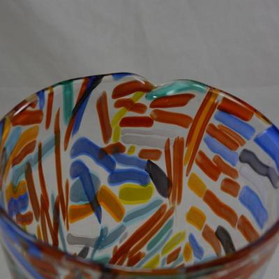Beautiful Art Glass Pitcher 10"