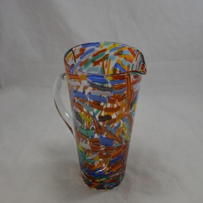 Beautiful Art Glass Pitcher 10