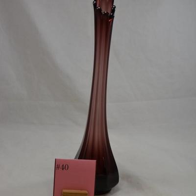 MCM Amethyst Slung Glass Vase