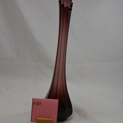 MCM Amethyst Slung Glass Vase