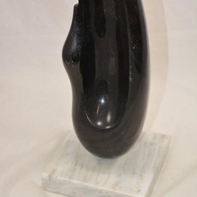 60's MCM Ceramic Art on Marble Vase
