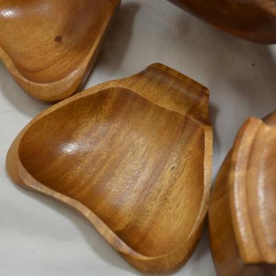 Monkey Pod Lotus Spinning Salad/Snack Bowl with Utensils