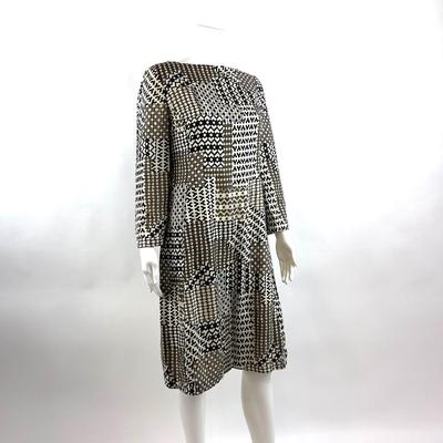 771 Vintage Abstract MCM Shift Dress