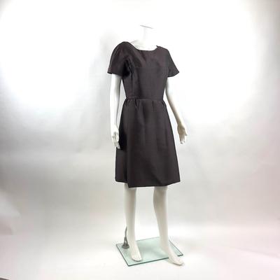 773 Vintage Julius Garfinckel Metallic Brown Cocktail Dress Mollie Parris