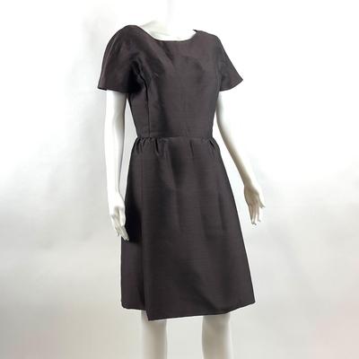 773 Vintage Julius Garfinckel Metallic Brown Cocktail Dress Mollie Parris