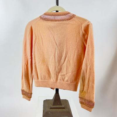 775 Vintage Peach Cardigan "The Clothes Line" Towson, MD