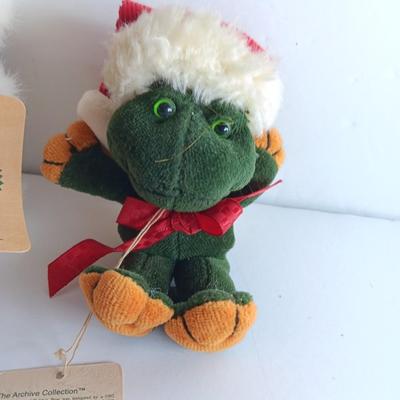 Two Boyds Bear Collectibles FROG and MOUSE plush animals with tags