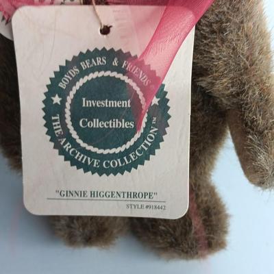 Two Collectible Boyds Bears Panda bear -Yolanda and Fancy teddy Ginnie Higgenthrope