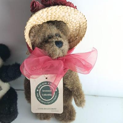 Two Collectible Boyds Bears Panda bear -Yolanda and Fancy teddy Ginnie Higgenthrope