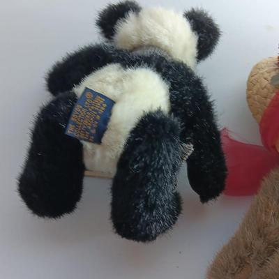 Two Collectible Boyds Bears Panda bear -Yolanda and Fancy teddy Ginnie Higgenthrope
