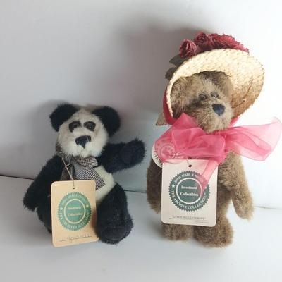 Two Collectible Boyds Bears Panda bear -Yolanda and Fancy teddy Ginnie Higgenthrope