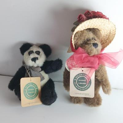 Two Collectible Boyds Bears Panda bear -Yolanda and Fancy teddy Ginnie Higgenthrope
