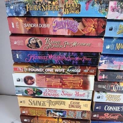 Assortment of romance paperback novels - Deborah Martin - Connie Mason - Fela Dawson Scott and other authors