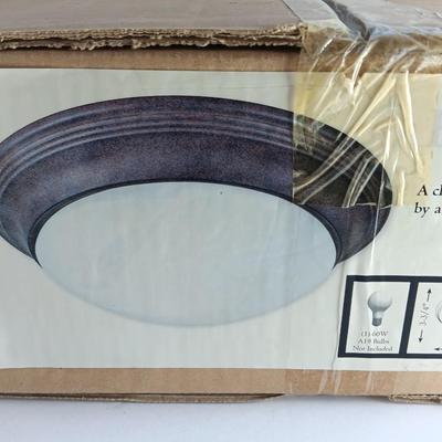 Brand new 11.5" Cobblestone flush mount light fixture