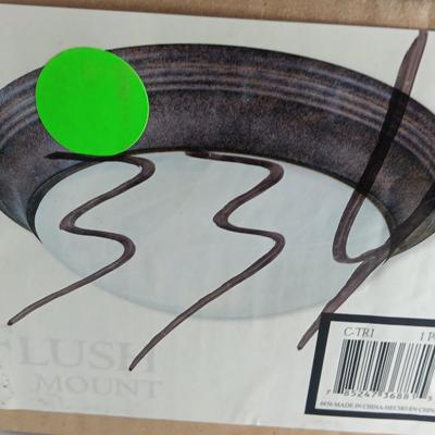 Brand new 11.5" Cobblestone flush mount light fixture
