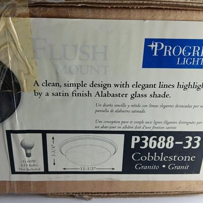 Brand new 11.5" Cobblestone flush mount light fixture