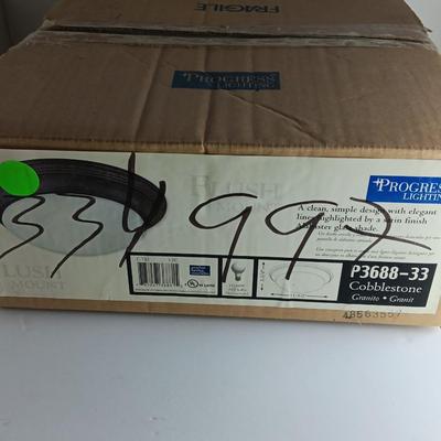 Brand new 11.5" Cobblestone flush mount light fixture