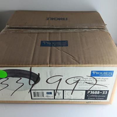 Brand new 11.5" Cobblestone flush mount light fixture